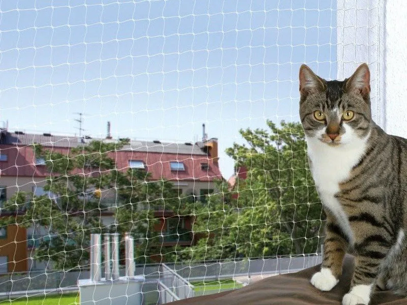 Transparent Nylon Cat Balcony Net, Anti-Fall Safety Fence for Pets on  Balcony Window Stairs, Durable UV-Resistant Mesh