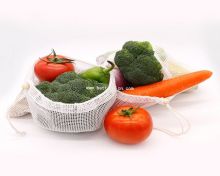 BIO Cotton Mesh Bag With Drawstring