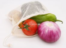 Cotton Mesh Bag Reusable Beige Packing Bag Any Size