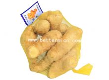 Yellow Plastic Produce Mesh Bag Zingiber officinale Net Bag 
